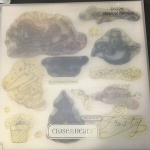 Magical season scrapbook stamp